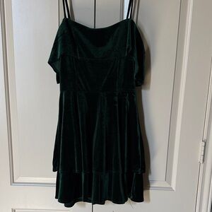 B Darlin Emerald Velvet Mini Dress